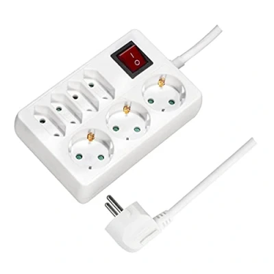 Imagen de Toma De Salida 7 Vías Logilink, Enchufe Schuko 3X Y Euro 4X (Tipo Alemán), Interruptor On/Off, P