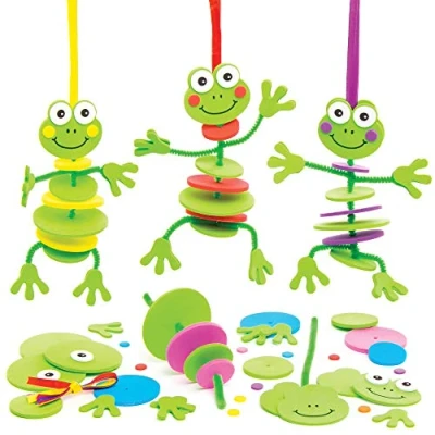 Imagen de Baker Ross Kits Decoración Apilamiento Rana Actividad de manualidades infantiles Pascua para crear y exhibir (Paquete 6)