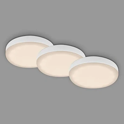 Imagen de Briloner Foco LED Plat, blanco, 3 ud, 3.000K