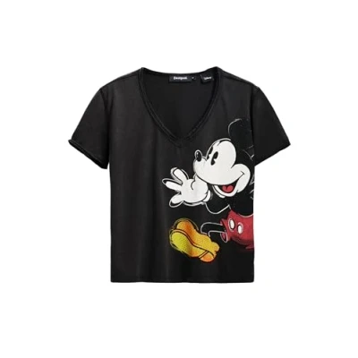 Imagen de Desigual Mickey Mouse Camiseta estampada, Mujer, Talla: Small, Black
