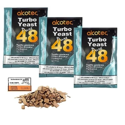 Imagen de 3 x Alcotec Pure 48 135g, Levadura Para Glaseado, Turbo, Puré, Fermentación, de Vodka