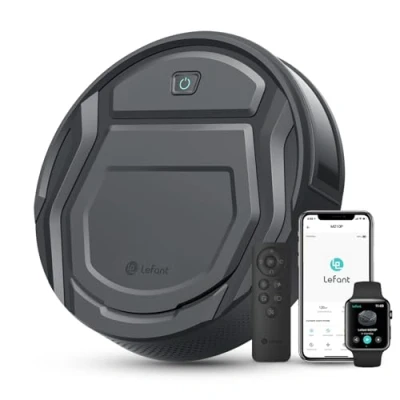 Imagen de LEFANT Robot Aspirador 2200Pa, 120 min Autonomía, 6 Modos de Limpieza, App/Alexa, Sensor Mejorado Anticolisión/Caída Navegación Inteligente, Delgado y Silencioso, M210 Pro con Mando