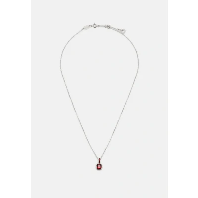 Imagen de Swarovski Colgante Birthstone, Talla cuadrada, Enero, Rojo, Baño de rodio
