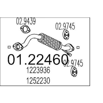 Imagen de MTS 01.22460 Tubo de escape 540 delante para silenciador intermedio FORD: Focus 2, 2 Kombi, MAZDA: 3 Hatchback, VOLVO: V50 norauto, oscaro,