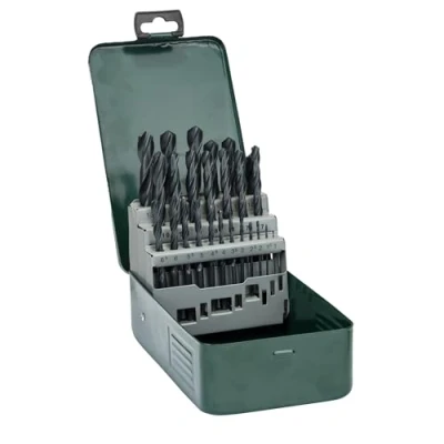 Imagen de Bosch Professional 2607019446 Set con 25 brocas HSS R para metal, Verde, Amarillo