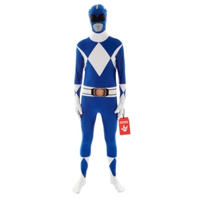 Imagen de Morphsuits Disfraz de Power Ranger para hombre, talla XXL, color azul, XXL
