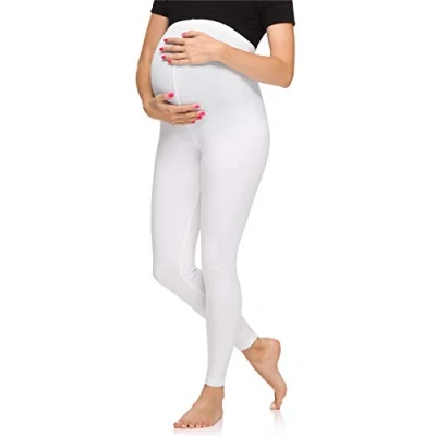 Imagen de Merry Style Leggins Premamá Pantalones Largos de Mujer Mallas largas Embarazo para Embarazada MS10 297 (Blanco, XS)