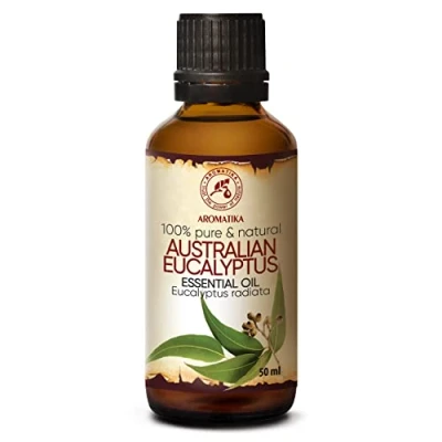 Imagen de Aceite de Eucalipto 50ml Australiano Esencial Puro Eucalyptus Radiata Australia Mejor para Aromaterapia Relajación Sauna Yoga Difusor Aroma