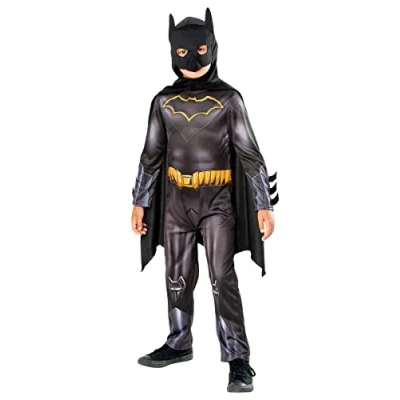 Imagen de Rubies Disfraz Batman para niños, Green Collection, Sostenible, Jumpsuit con capa y máscara, Oficial DC Comics Halloween, Carnaval, Navidad cumpleaños