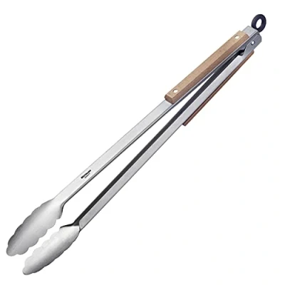 Imagen de Westmark pinzas para barbacoa+ servir,Con brazos de acero inoxidable y elementos madera en los mangos,Longitud: 44 cm,Acero inoxidable/madera,Classic Wood Maxi, Plateado/marrón,16292270