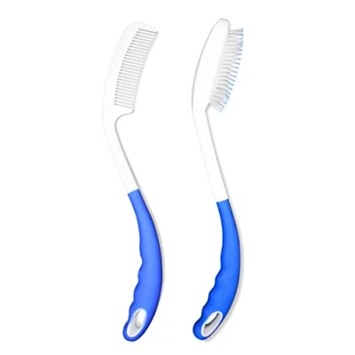 Imagen de KMINA Cepillo Pelo Mango Largo y Peine (Pack), Ergonómico para Pelo, Largo, Ancianos, Ayuda Accesorios Movilidad Reducida.