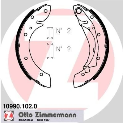 Imagen de ZIMMERMANN 10990.102.0 Zapatas de Freno 229 42 con palanca, Foto correspondiente a la entrega CITROËN: Berlingo / First I Furgón