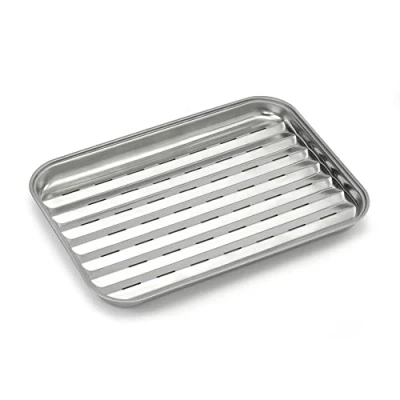 Imagen de Barbecook Sartén Parrilla de Acero Inoxidable, Gris, 3x35x24 cm, 2230220100