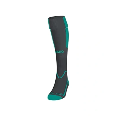 Imagen de JAKO Calcetines Unisex Lazio, adulto, calcetas, 3866, antracita/turquesa, 5 (43 46)