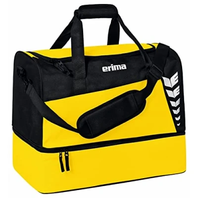 Imagen de Erima Bolsa de Deporte con Compartimento Inferior Six Wings, Amarillo/Negro, L