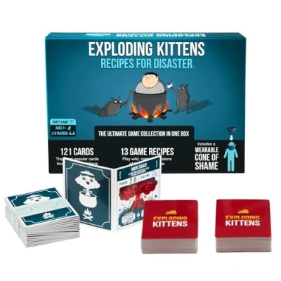 Imagen de Exploding Kittens Recipes for Disaster Deluxe Game Set by Adults Teens &amp; Kids Fun Family Games