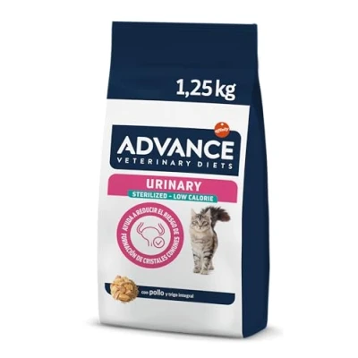 Imagen de Advance Veterinary Diets Urinary Low Calorie, Pienso para Gatos el Control del peso y protección de las vías urinarias, 1,25kg