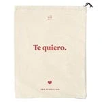 Imagen de Bolsa tela regalo &quot;Te quiero&quot; De Algodon natural 100%, Reutilizable