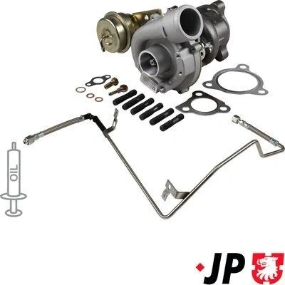 Imagen de JP GROUP 1117801810 Turbocompresor de gases escape incl. kit juntas, con tubería entrada aceite AUDI: A6 C5 Berlina, Avant