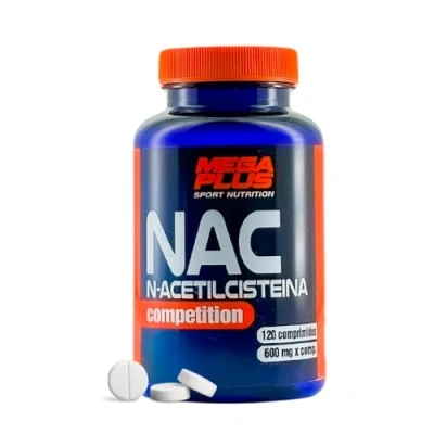 Imagen de NAC n acetil cisteina 600mg cisteína 600 mg, Mega Plus, 120 capsulas, (164017) Alto Poder Antioxidante, Aumenta tus Defensas, sin lactosa, gluten
