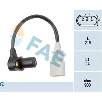 Imagen de EPS 1.953.241 Sensor de Cigueñal Made in Italy OE Equivalent VOLKSWAGEN: Golf 4, 5, Polo IV Hatchback, SEAT: Leon I Ibiza 3