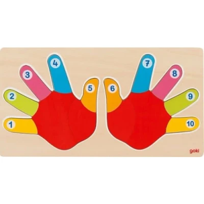 Imagen de GOKI Puzzles de maderaPuzzles maderaGOKILas Manos, Encaje, Multicolor, S (1)
