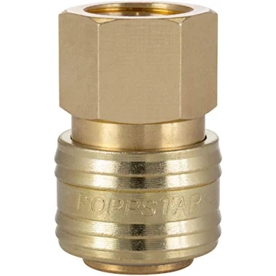 Imagen de Poppstar Conectores rapidos aire comprimido, diámetro nominal 7,2 mm con rosca interior (hembra) de 3/8 pulgada para conexión comprimido