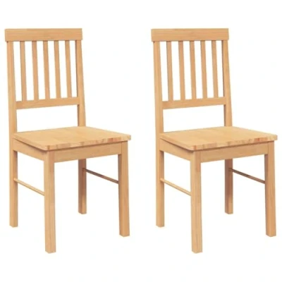 Imagen de vidaXL Sillas de Comedor con Cojines 2 uds Madera Maciza Caucho, Silla Comedor, Cocina, Asiento Silla, Sala Estar