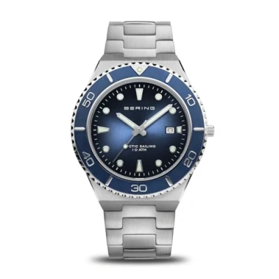 Imagen de BERING Reloj de Cuarzo para Hombre, Colección Classic Acero Inoxidable y Cristal Zafiro 18940 707, Plateado Azul