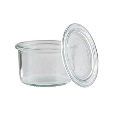 Imagen de APS 12 tarros originales WECK de 200 ml con tapa, Ø 9 cm, H: 6 forma dintel, tarro conserva, decorativo, postre, almacenamiento, apto para lavavajillas