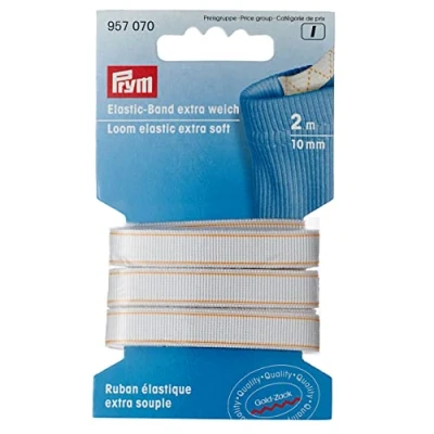 Imagen de Prym Banda Elástica, Polyester, Blanco, 10 mm, 2m