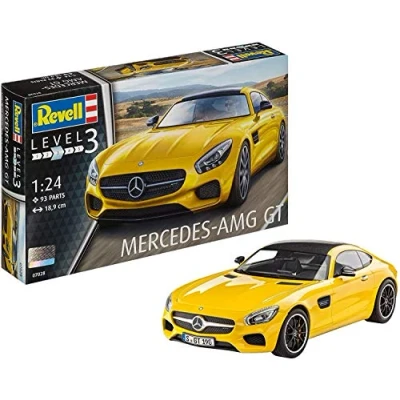 Imagen de Revell Benz Mercedes AMG GT Escala 1/24 RE07028, Color Amarillo, 18,9 cm de Largo (07028)