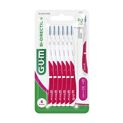 Imagen de GUM Scovolino Interdentale Bi Direction Punta Fine, 6 Pezzi