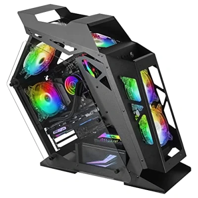 Imagen de CAJA MICROATX COMPACTA MARS GAMING MC61 BLACK DISE??O PREMIUM CONTROLADORA ARGB CON MANDO 4 VENTIL