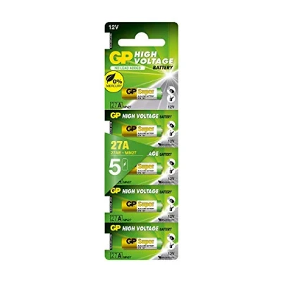 Imagen de Best Price Square Battery, Alkaline GP27A 12V PK5 C5 by GP Batteries