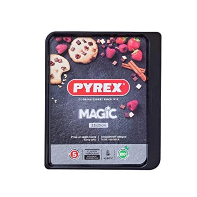 Imagen de Pyrex Magic Fuentes para Horno, Acero Inoxidable, 33 x 25 cm, Transparente