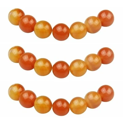 Imagen de MJDCB 6mm 60 piezas Cuentas de Piedra Cornalina Rojo Redondas Sueltas Piedras Semipreciosas Naturales para Hacer Joyas Pulseras Collares