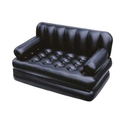 Imagen de Bestway 75054 Sofá multiusos, 188 x 152 64 cm, PVC, negro, 74 60 25 pulgadas