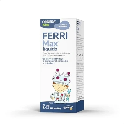 Imagen de FERRIMax Líquido 110ml + 18g Complemento Alimenticio con Hierro Liposomado el contribuye a disminuir cansancio y la fatiga