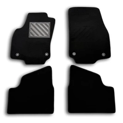 Imagen de Alfombrillas para Opel Astra H/GTC/SW de 2004 a 2009 Medida, Antideslizantes, talonera Goma Reforzada, Botones fijación