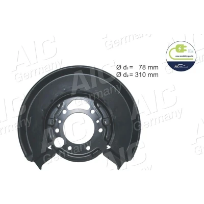 Imagen de AIC 55097 Chapa Protectora de Disco Freno Eje trasero izquierda MERCEDES BENZ: Sprinter 2 T Bus, 3 Furgón, VOLKSWAGEN: LT 28 46 Kasten