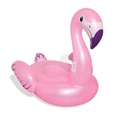 Imagen de BESTWAY Flamenco Luxury Hinchable 173x170 cm Rosa Fantasía con Asas Agarraderas y Gran Asiento Para 1 Persona Válvula de Fácil Inflado Desinflado