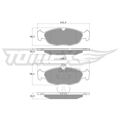 Imagen de TOMEX brakes TX 10 49 Juego de pastillas freno OPEL: Astra F CC, Vectra A Berlina, Corsa B Hatchback, DAEWOO: Lanos Berlina