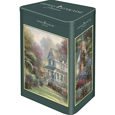 Imagen de Schmidt Spiele Thomas Kinkade Victoria Garden II Puzzle (500 Piezas, en una Lata nostálgica), Color carbón (59925)