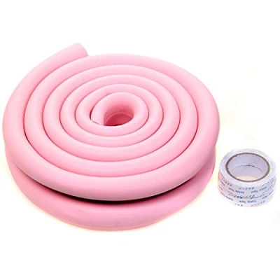 Imagen de TUKA 4 Metros Protector Borde Anti golpe, Forma de U Espuma para Mesa Borde, anticolisión tira seguridad Bebés y niños, Suave Protectores vidrio, 2x 2M, Rosado, TKD7003 pink