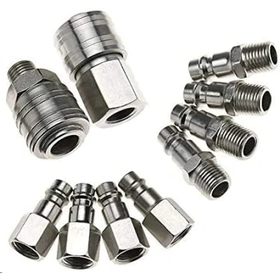 Imagen de 10 PZS Euro Conector Rapido aire Comprimido,Acoplador de 1/4&quot; bsp, Enchufes rapidos comprimido,Hembra y Macho Herramienta Línea para Mangueras,Conector compresor