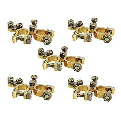 Imagen de juego de 5 bornes batería Offgridtec®, positivo y negativo, conector para coche, moto, camión, barco