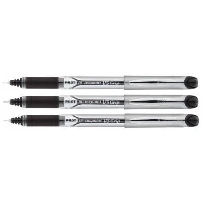 Imagen de Pilot V5 Grip Needlepoint Rotulador de tinta líquida (3 unidades), color negro