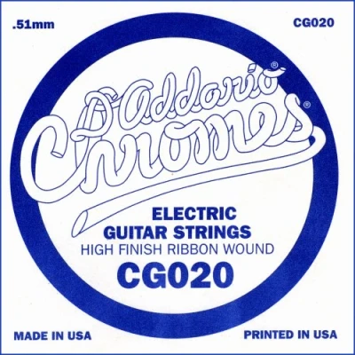 Imagen de D&#039;Addario CG020, cuerda individual de entorchado plano para guitarra eléctrica, .020