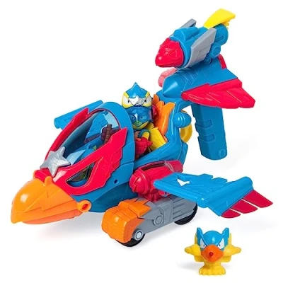 Imagen de SUPERTHINGS Wild Eagle, avión águila de los SuperThings. Incluye 1 Kid y SuperThing héroe exclusivos. Disparador gatillo para Abrir el Pico del capturar a Villanos